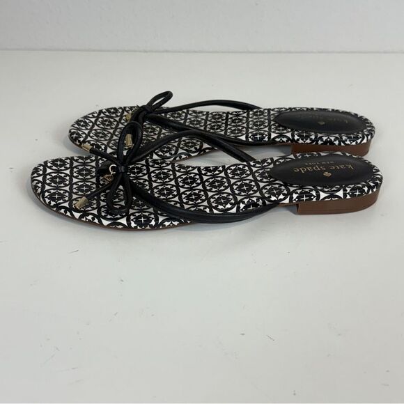 Kate Spade Mystic Bow Leather Thong Sandals 9.5 - Picture 5 of 7